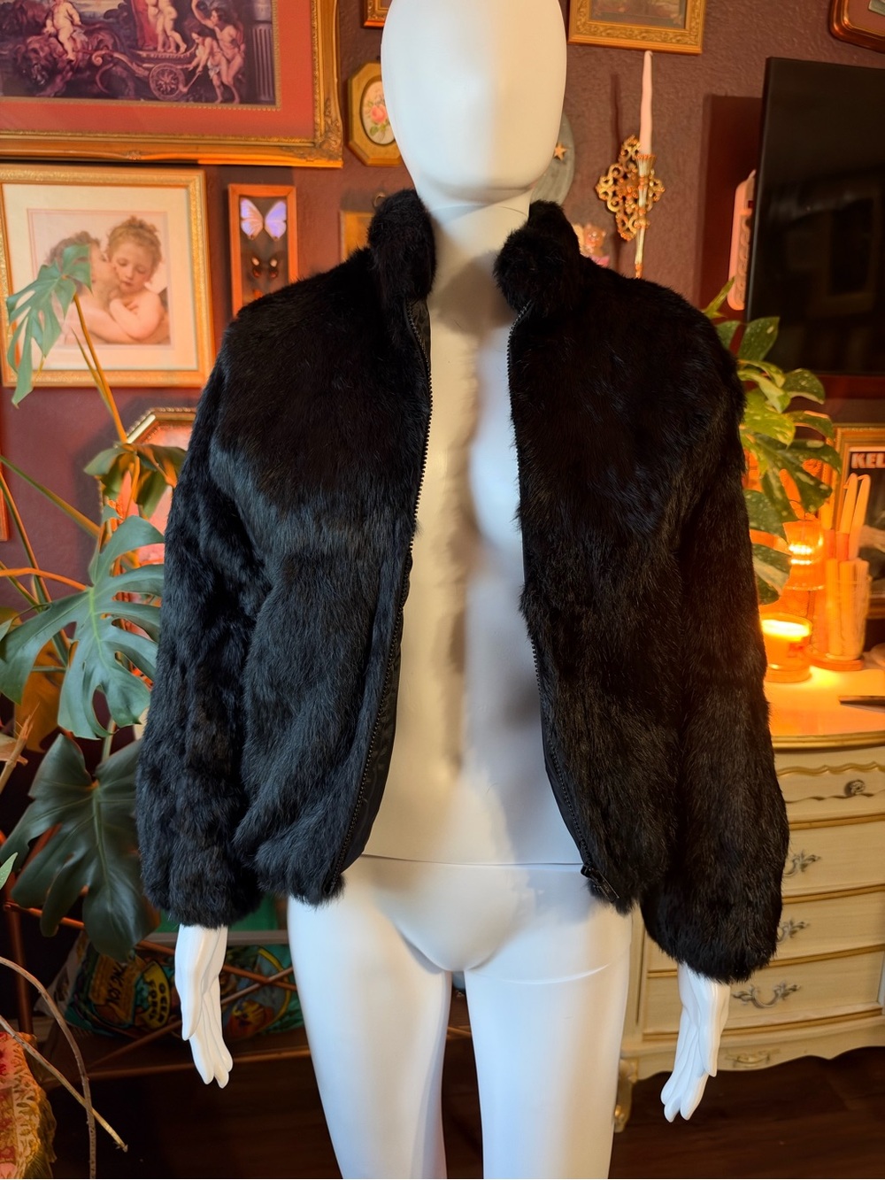 Vintage KC Collection Genuine Rabbit Fur Jacket Small